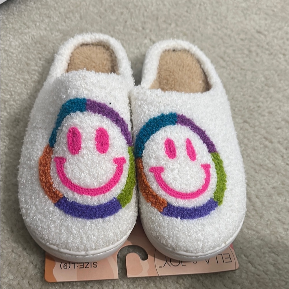 Colorful Smiley Face Slippers